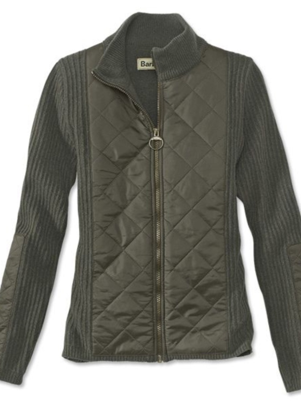Barbour Women's Sporting Zip Knit Quilt - Olive